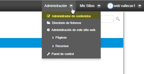 Administrador de contenidos