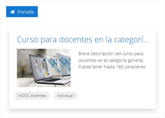 Cursos de la categorías seleccionada (Modalidad: MOOC docentes)