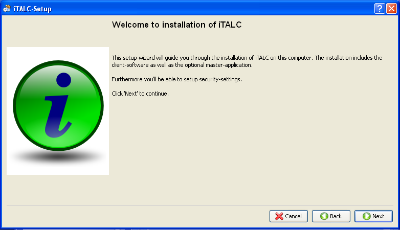 Bienvenida a la instalación de italc