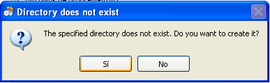El directorio no existe.