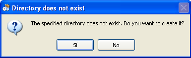 ¿Deseamos crear el directorio?