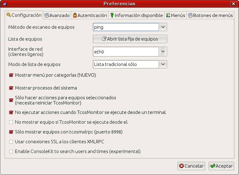 Preferencias, configuración