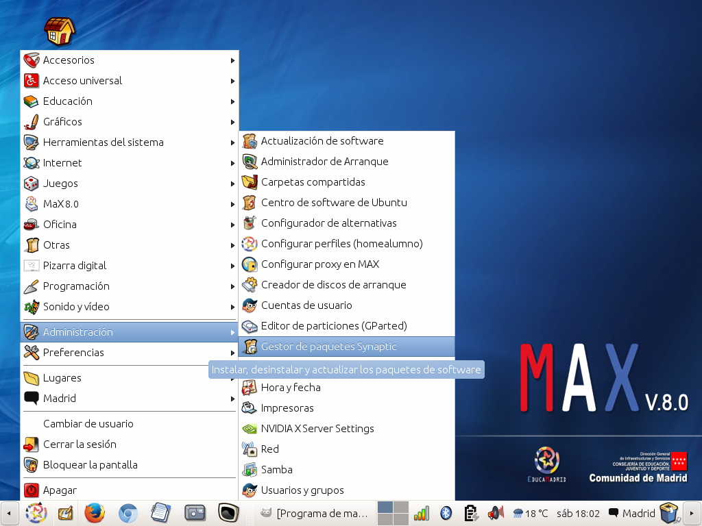 Gestor de paquetes Synaptic
