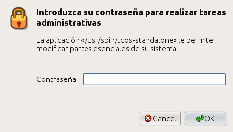 Configuración modo autónomo de TCOS