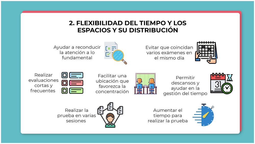 Flexibilidad del tiempo y los espacios y su distribución