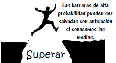 Imagen con mensaje: las barreras de alta probabilidad pueden ser superadas si conocemos los medios