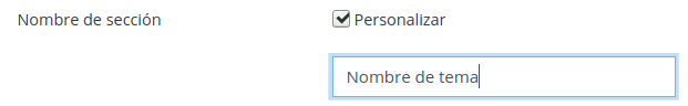 Muestra el nombre personalizado