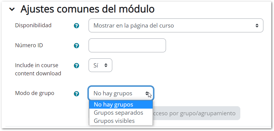 configuración foro módulo