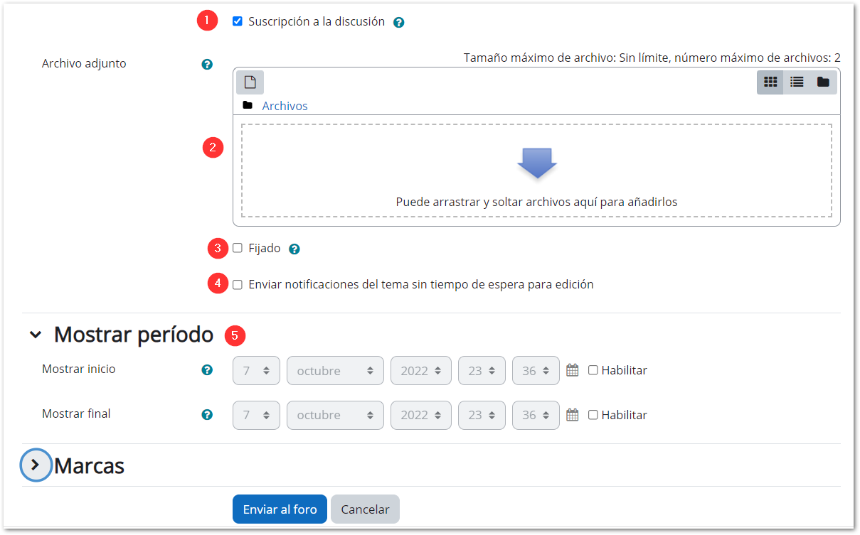 configuración foro avanzado