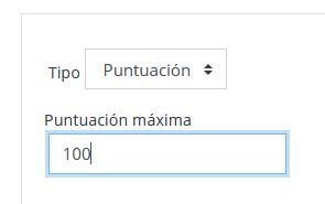 muestra la forma de escribir la puntuación máxima