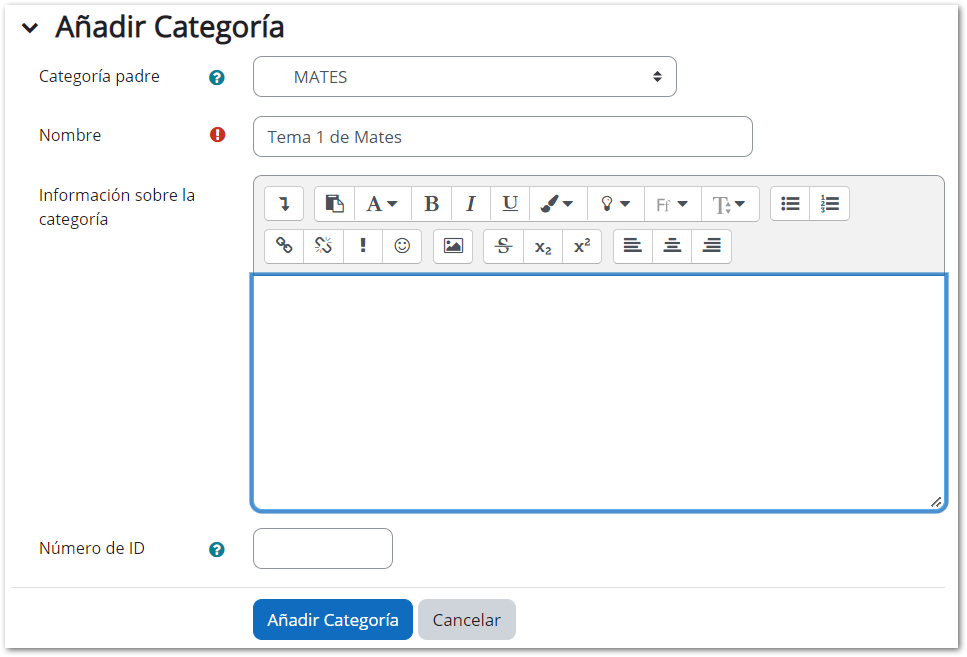 añadir categoría