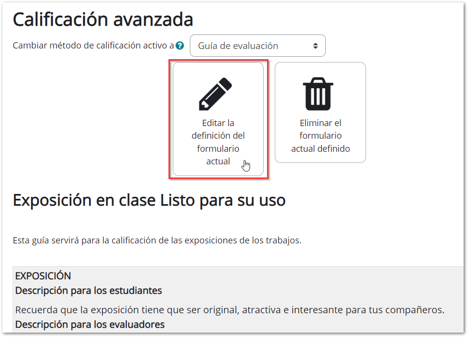 editar formulario guía de evaluación