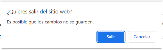 Mensaje confirmación al mover items de calificación