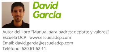 David Gardía, autor del libro "Manual para padres: deporte y valores", escuela DCP.com