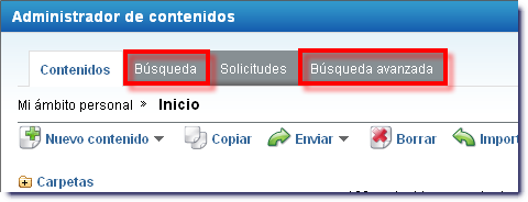 Búsquedas contenidos