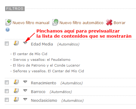 opciones de configuración