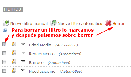 opciones de configuración