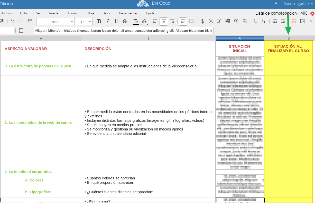 Lista comprobación